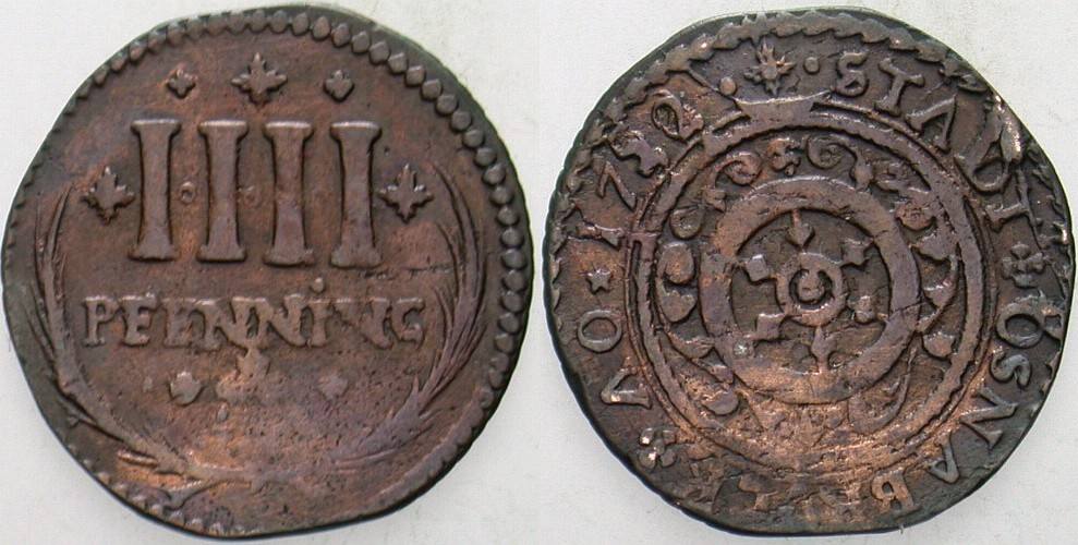 4 Kupferpfennig 1752 Kennepohl 484 Fast sehr schön