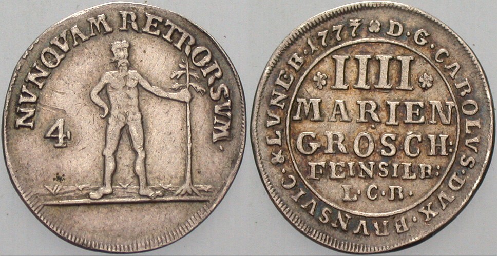 4 Mariengroschen 1777 Welter 2754 Patina, sehr schön +