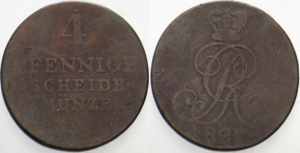 4 Pfennige 1827 Jaeger 16 AKS 46 Schön