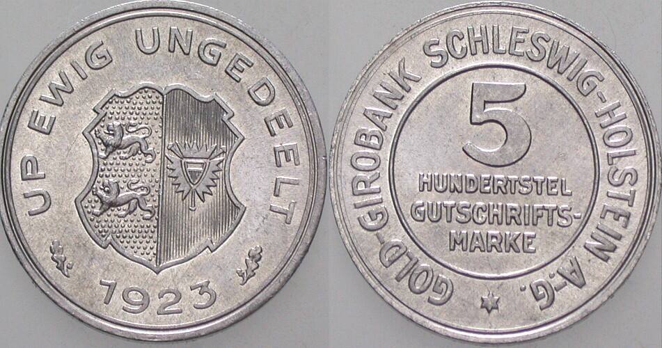 5/100 Gutschriftsmarke 1923 J. N.38 Fast Stempelglanz