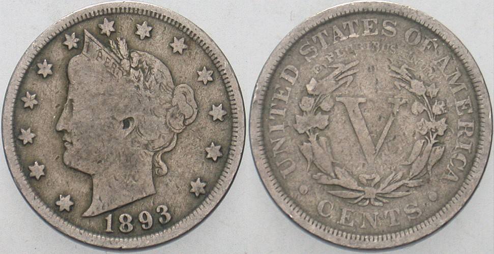 5 Cent 1893  Schön - sehr schön