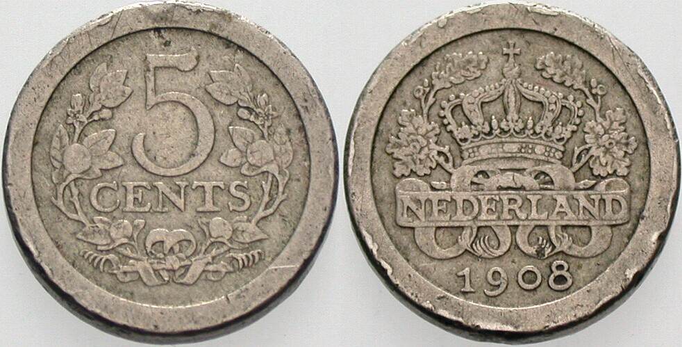 5 Cent 1908 KM 137 Fast sehr schön