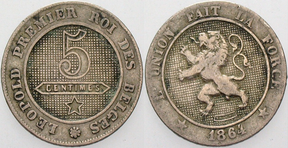 5 Centimes 1894 K.M. 21 Sehr schön