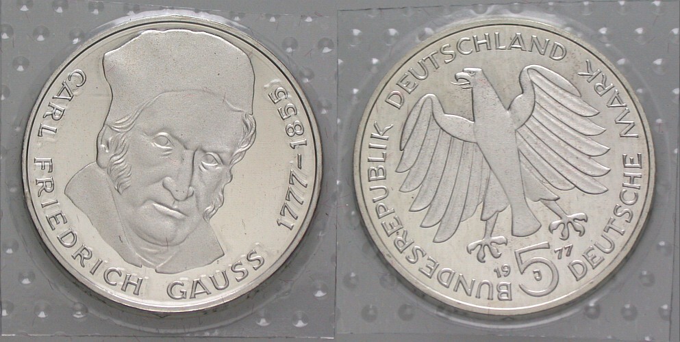 5 Deutsche Mark 1977 J. 420 Polierte Platte