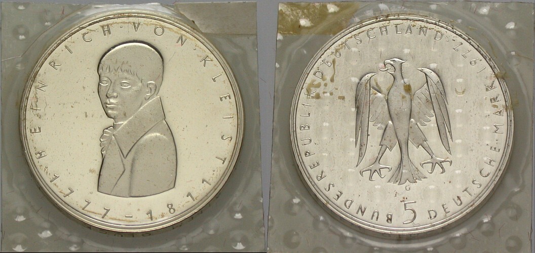 5 Deutsche Mark 1977 J. 421 Polierte Platte