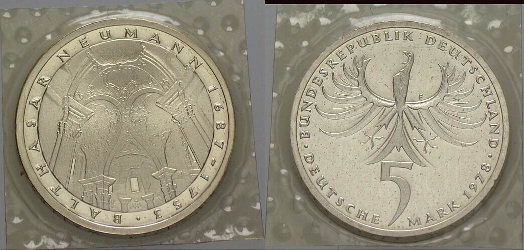5 Deutsche Mark 1978 J. 423 Poliete Platte