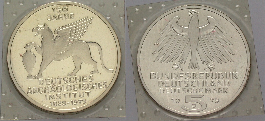 5 Deutsche Mark 1979 J. 425 Polierte Platte