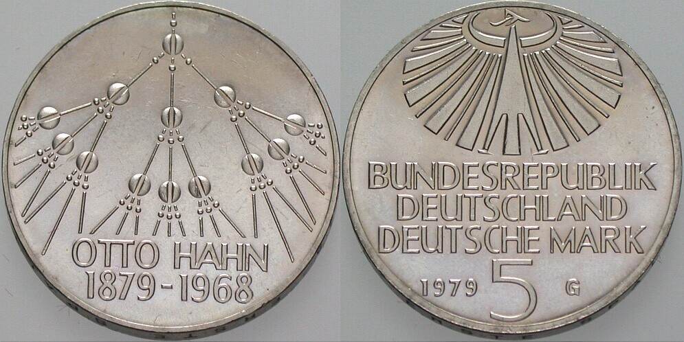 5 Deutsche Mark 1979 J. 426 Vorzüglich - Stempelglanz