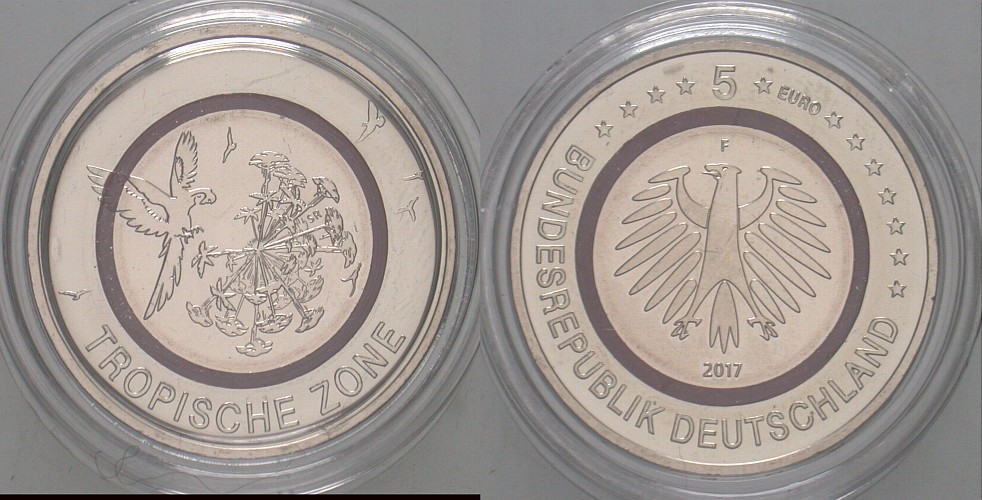 5 EURO 2017 Prögefrisch aus der Rolle