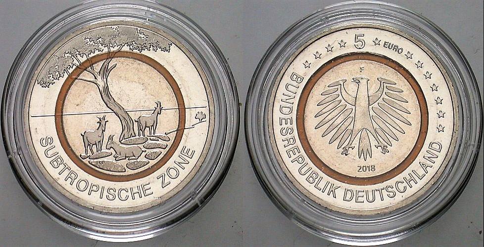 5 EURO 2018 Prägefrisch
