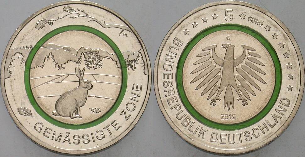 5 EURO 2019 Prägefrisch
