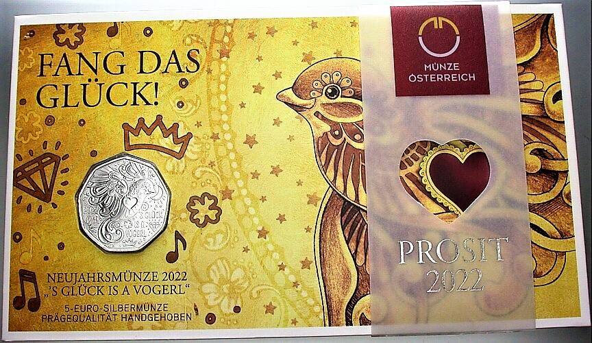 5 Euro 2022  Handgehoben im Blister