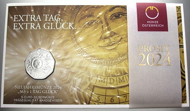 5 Euro 2024  Handgehoben im Blister