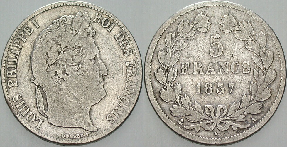 5 Franc 1837 Gadoury 678 Schön