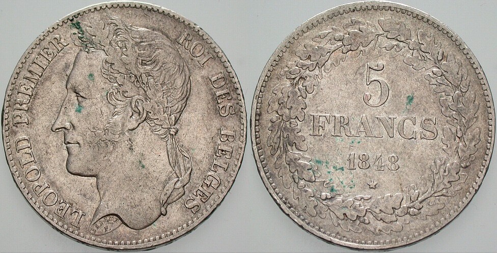 5 Francs 1848 Schön/Kahnt 10 K.M. 3.2 Patina, gutes sehr schön