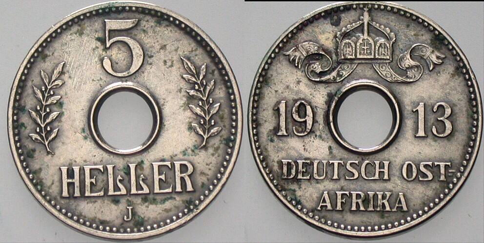 5 Heller 1913 J.N. 718 Fleckig, sehr schön +