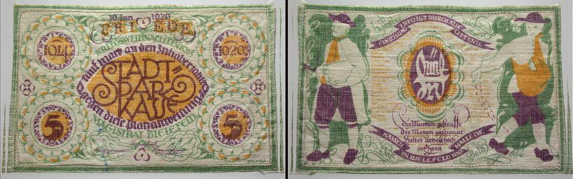 5 Mark 10.1.1920 Grabowski 15 Grasser/Pick 14 leicht gebraucht