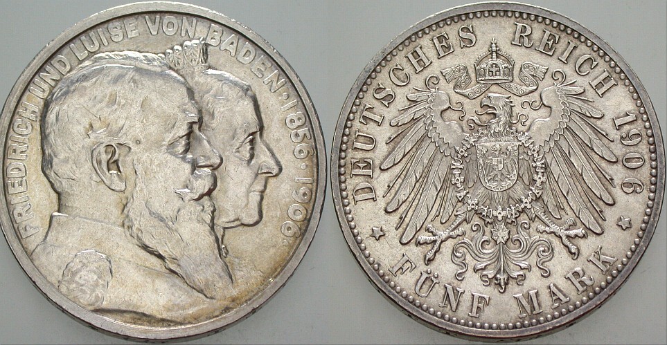 5 Mark 1906 J. 35 Vorzüglich