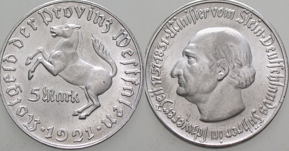5 Mark 1921 J.N. 11 Vorzüglich +