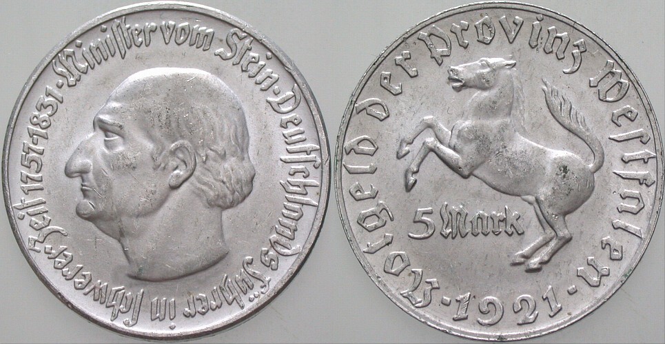 5 Mark 1921 J.N. 11 Vorzüglich