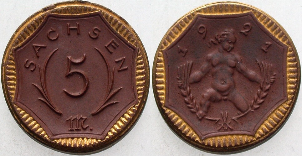 5 Mark 1921 J. N.57 Vorzüglich