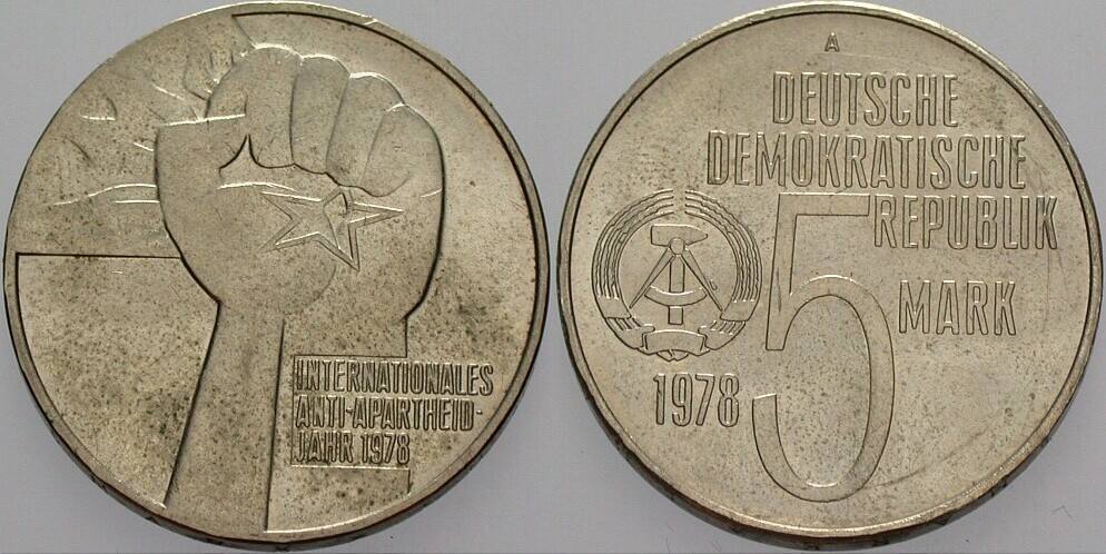 5 Mark 1978 J. 1569 Fast vorzüglich