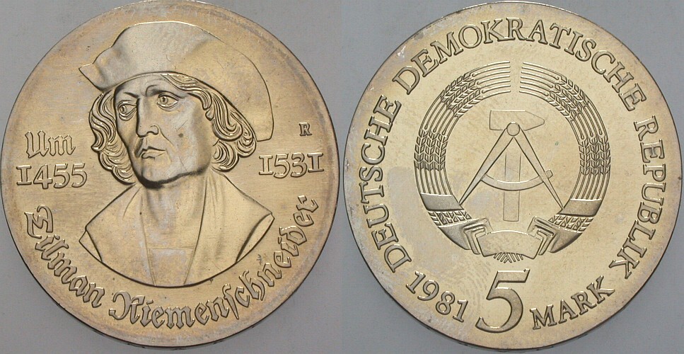 5 Mark 1981 J. 1580 Stempelglanz