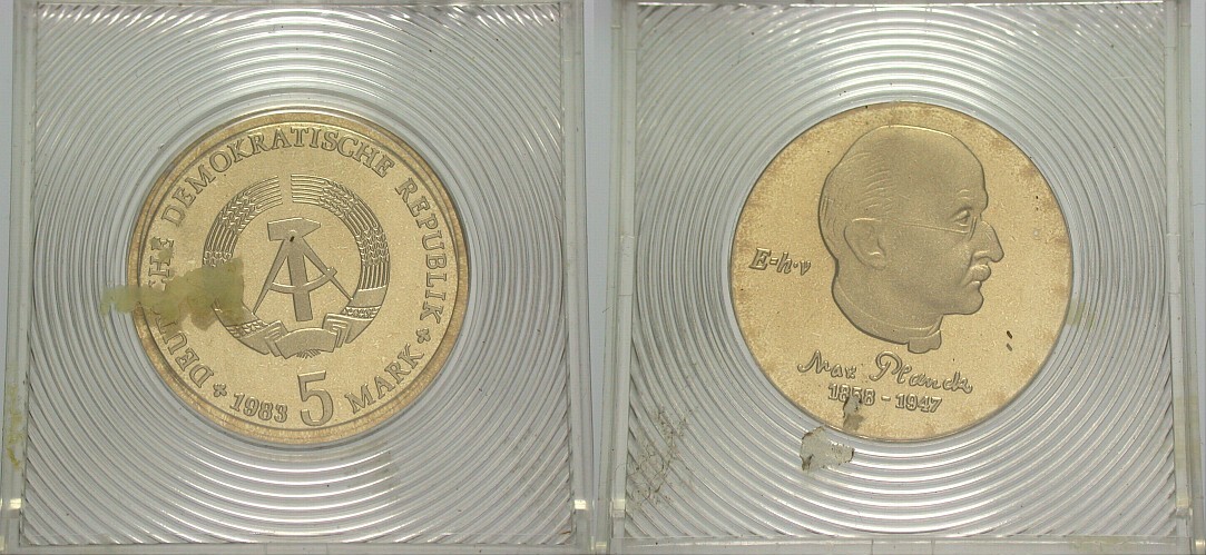 5 Mark 1983 J. 1594 Polierte Platte, Patina
