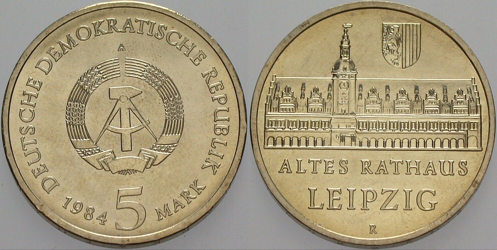 5 Mark 1984 J. 1596 Vorzüglich - Stempelglanz