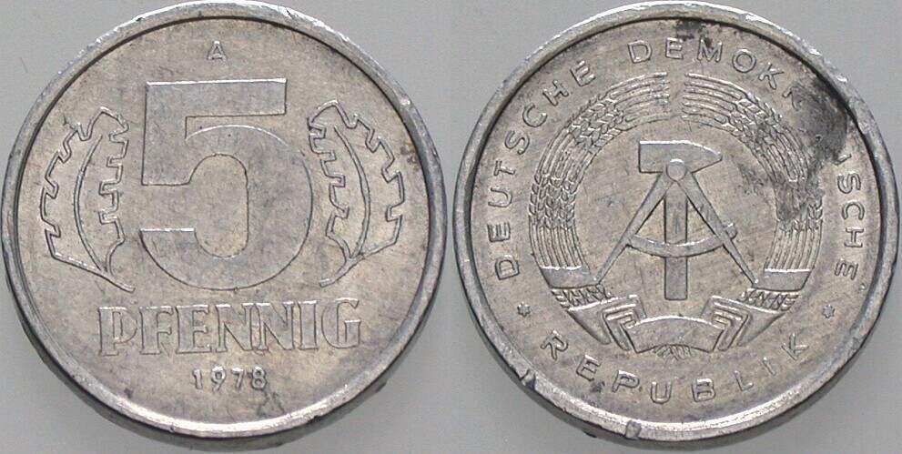 5 Pfennig 1978 J. 1509 Sehr schön