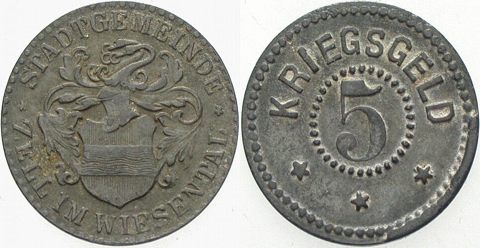 5 Pfennig o.J Menzel 27929.1 Sehr schön