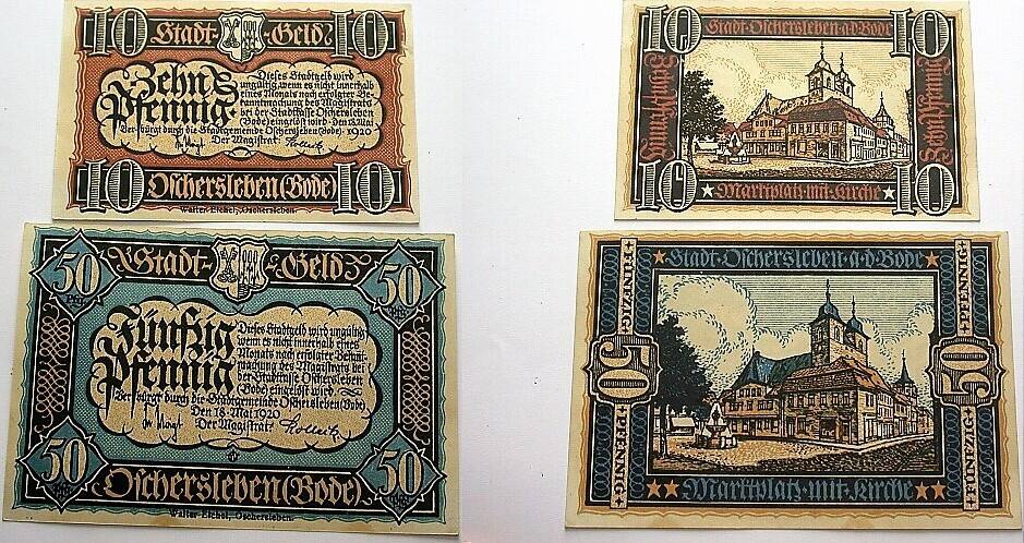 5 + 10 + 25 + 50 Pfennig 1.3.1921 Grabowski/Mehl 1028.3 Kassenfrisch