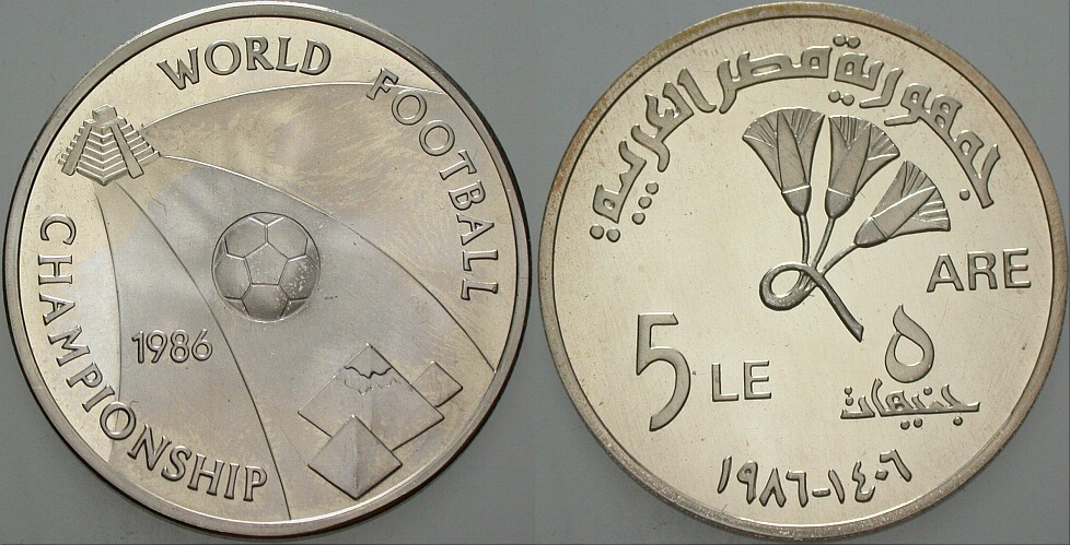 5 Pound 1986 KM 589 Polierte Platte, min. Berührt