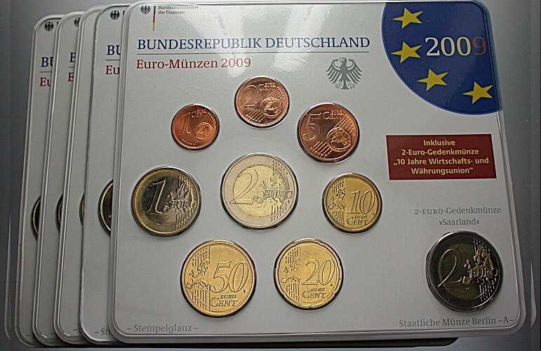 5 x 5,88 Euro,Kursmünzensatz 1 Cent-2 Euro 2009 Stempelglanz