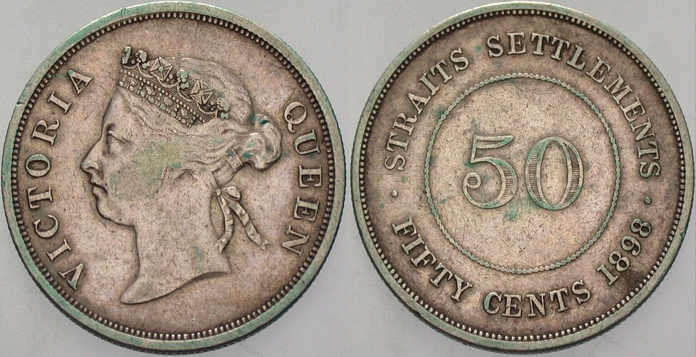 50 Cents 1898 KM. 13 Patina, gutes sehr schön