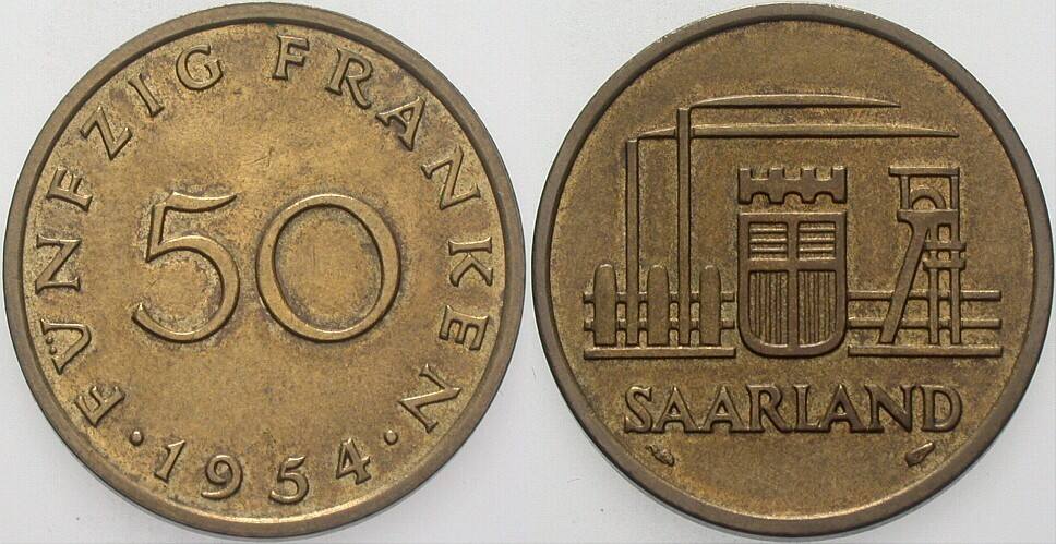 50 Franken 1954 J. 803 Sehr schön