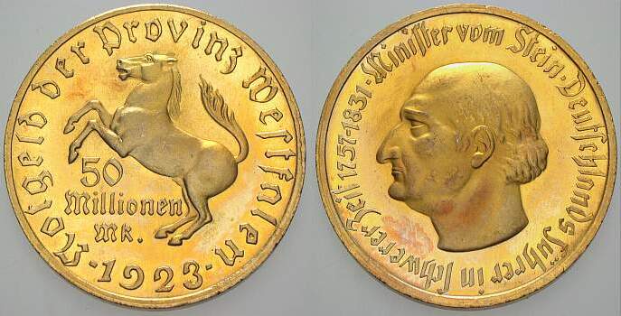 50 Millionen Mark 1923 J.N. 23 A Fast Stempelglanz