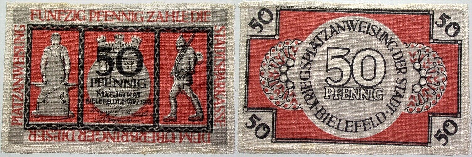 50 Pfennig 1.3.1918 Grabowski 5 a Grasser/Pick 10 Kassenfrisch