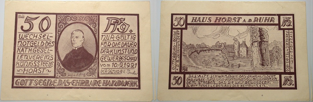 50 Pfennig 10.-21.10.1921 Grabowski/Mehl 728.1. Leicht gebraucht