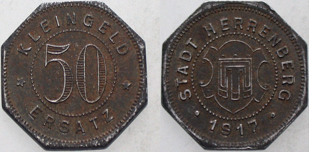 50 Pfennig 1917 Menzel 11430.2 Sehr schön
