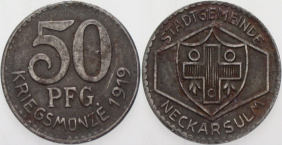 50 Pfennig 1919 Wappen Menzel 18287.3 Sehr schön
