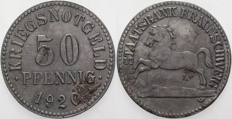 50 Pfennig 1920 J. N.6 Sehr schön - vorzüglich
