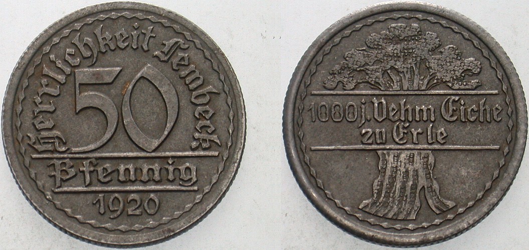 50 Pfennig 1920 Menzel 14918.3 Sehr schön - vorzüglich