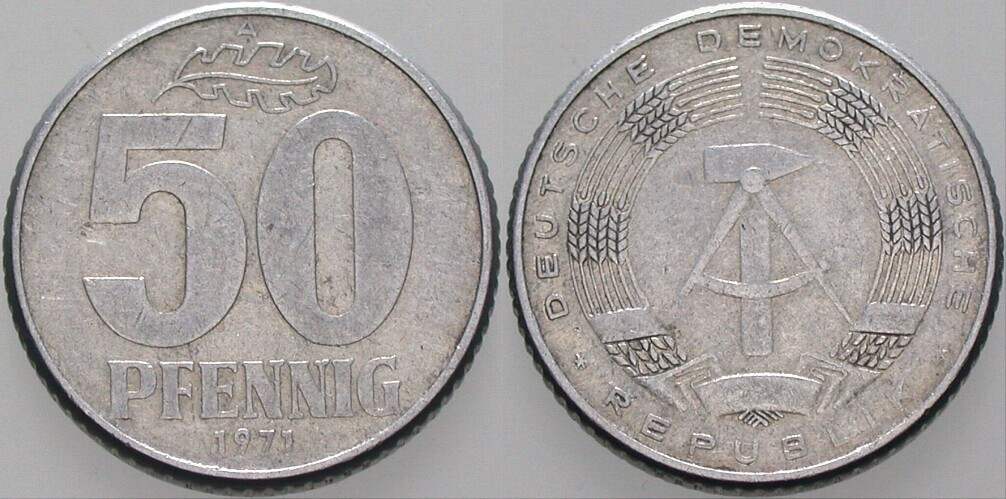 50 Pfennig 1971 J. 1512 sehr schön