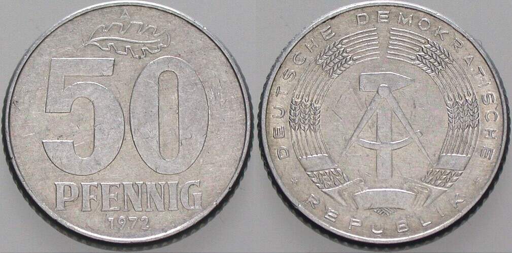 50 Pfennig 1972 J. 1512 sehr schön