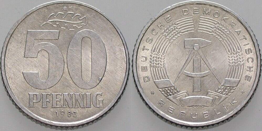 50 Pfennig 1982 J. 1512 sehr schön