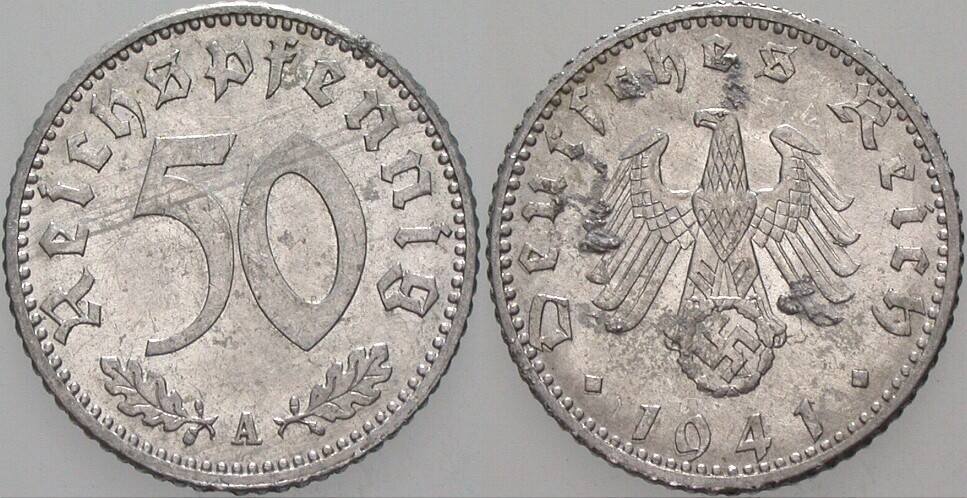 50 Reichspfennig 1941 J. 372 fast vorzüglich