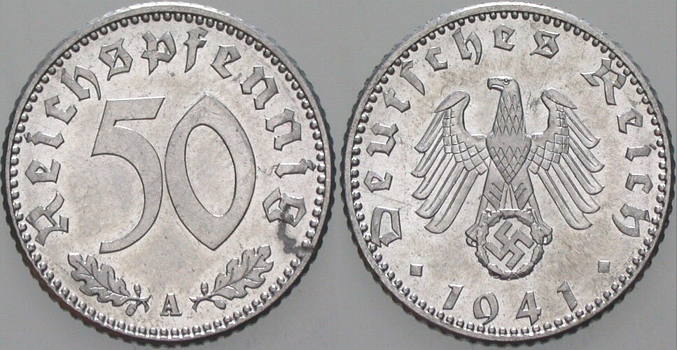 50 Reichspfennig 1941 J. 372 Prägefrisch