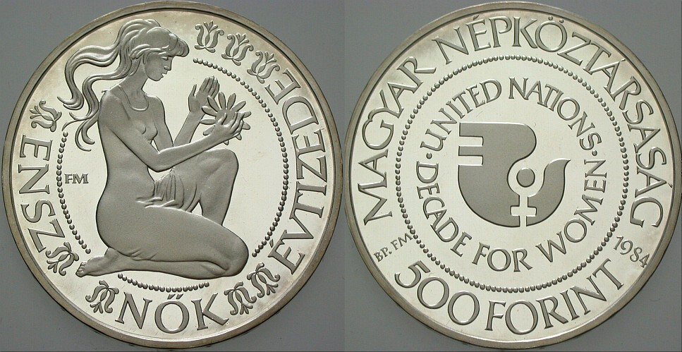 500 Forint 1984 Polierte Platte, verkapselt