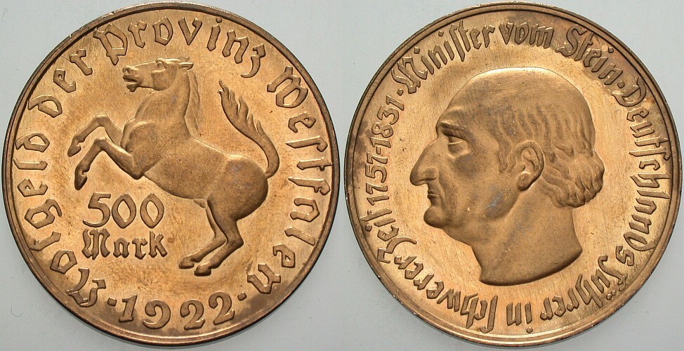 500 Mark 1922 J.N. 15 Fast Stempelglanz